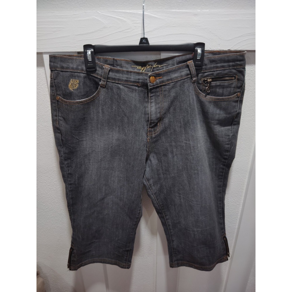 Vintage Ruff Ryders Jeans Women 16 Dark Wash Capri Cuffed 90's Hip Hop